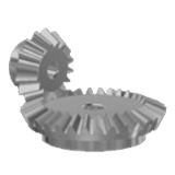 Conical gears type ''A'' ratio 1:2 module 1,5 - Conical straight toothed gears type ''A''