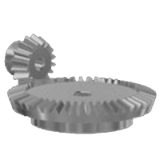 Conical gears type ''B'' ratio 1:3 module 1 - Conical straight toothed gears type ''B''